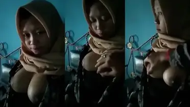 Bokep Indo ABG Jilbab Rela Payudara Diremas Keras poster