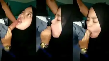 Bokep Jilbab Hijabers Kecanduan Main Lidah Sampai Puas poster