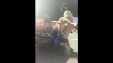 Genjot Cewek Bohay di Atas Kap Mobil Sampe Becek poster